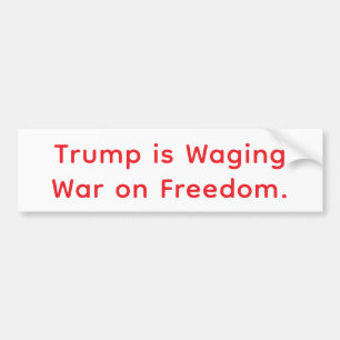 Coward Trump's War On Freedom Hankamer Artjunkhaus Bumper Sticker