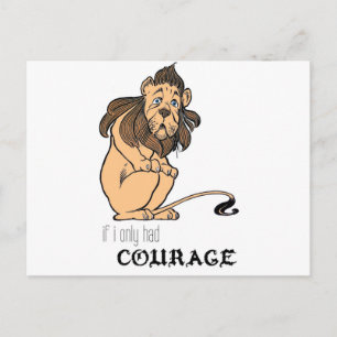 Cowardly Lion: "If I Only Had Courage" Postcard