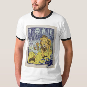 Cowardly Lion Vintage Illustration T-Shirt