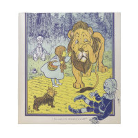 Cowardly Lion Wizard of Oz Book Page