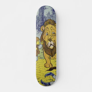 Cowardly Lion Wizard of Oz Book Page Skateboard