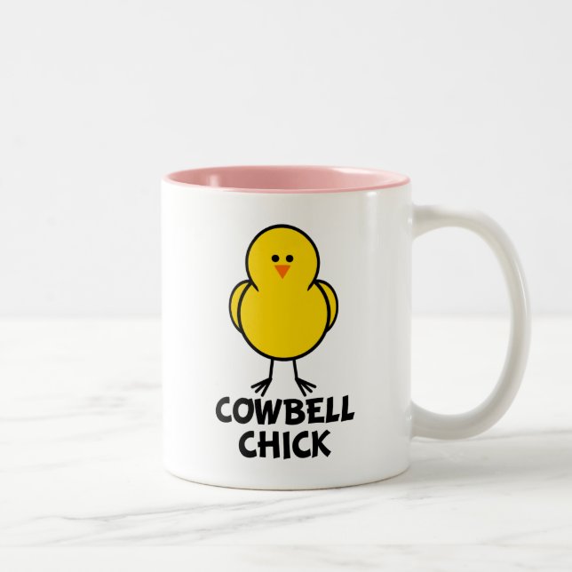 Cowbell Chick Two-Tone Coffee Mug (Right)