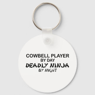 Cowbell Deadly Ninja by Night Key Ring