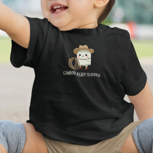 Cowboo Ready to Rodeo – Cute Cowboy Ghost Baby T-Shirt