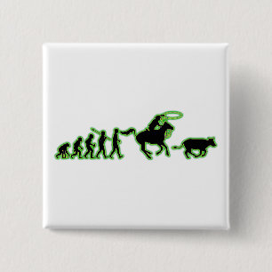 Cowboy 15 Cm Square Badge
