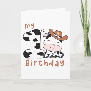 Cowboy 1st Birthday Card