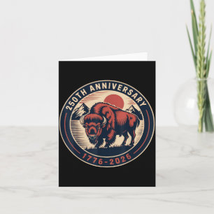 Cowboy 250 TH 4TH of July Flag 1776 2026 250th Card