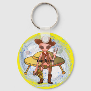 Cowboy Alien   keychain