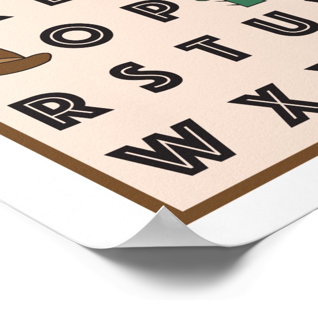 Cowboy Alphabet Poster (Corner)
