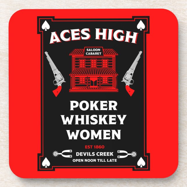 Cowboy American Frontier Saloon Coaster (Front)