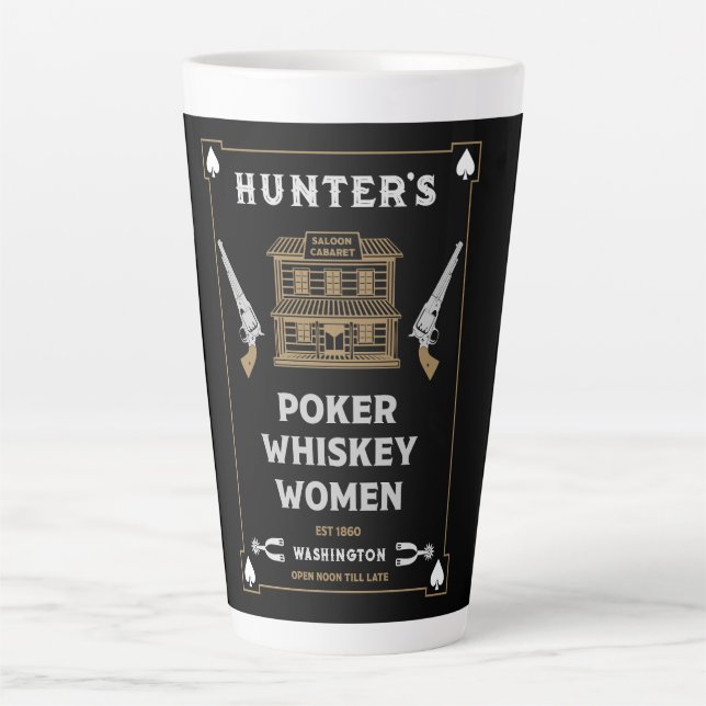 Cowboy American Frontier Saloon Latte Mug (Front)