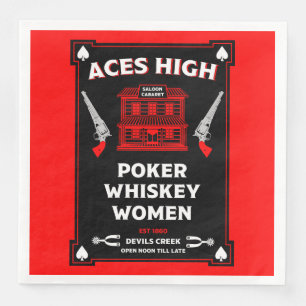 Cowboy American Frontier Saloon Napkin
