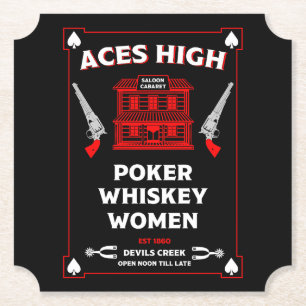 Cowboy American Frontier Saloon Paper Coaster