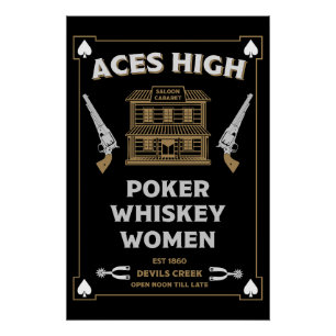 Cowboy American Frontier Saloon Poster