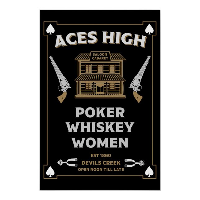 Cowboy American Frontier Saloon Poster (Front)