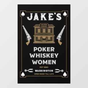 Cowboy American Frontier Saloon Window Cling