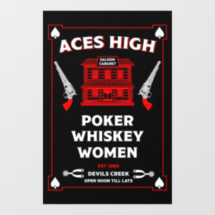 Cowboy American Frontier Saloon Window Cling