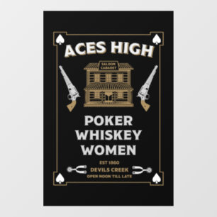 Cowboy American Frontier Saloon Window Cling