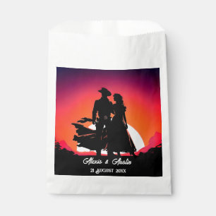 Cowboy and Cowgirl at Sundown  Favour Bags
