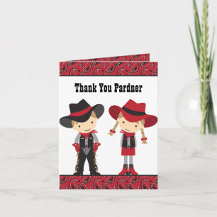 Cowboy and Cowgirl Note Cards