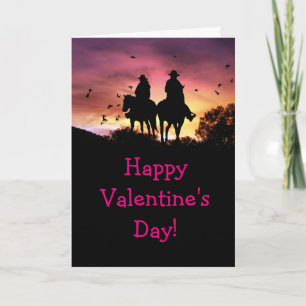 Cowboy and Cowgirl Valentine's Day Card Customise