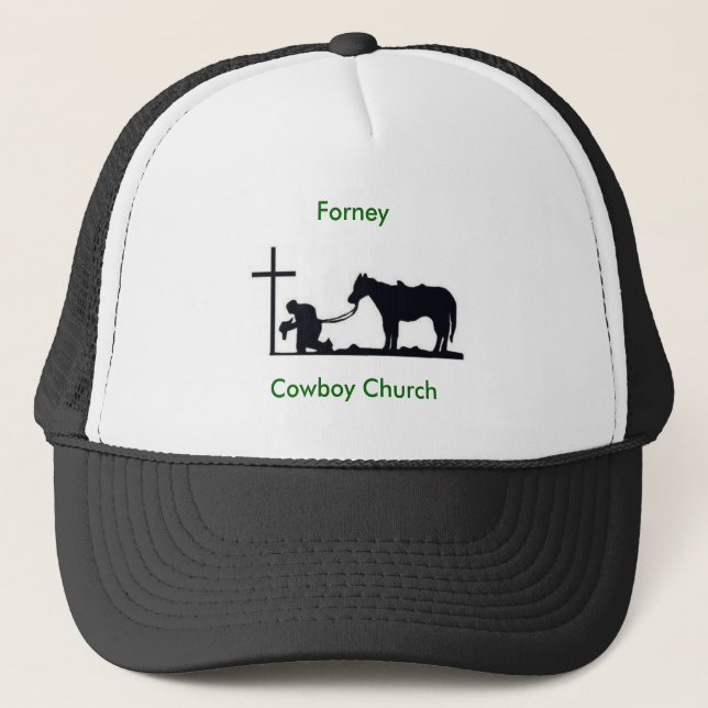 cowboy_and_cross, Forney, Cowboy Church Trucker Hat (Front)
