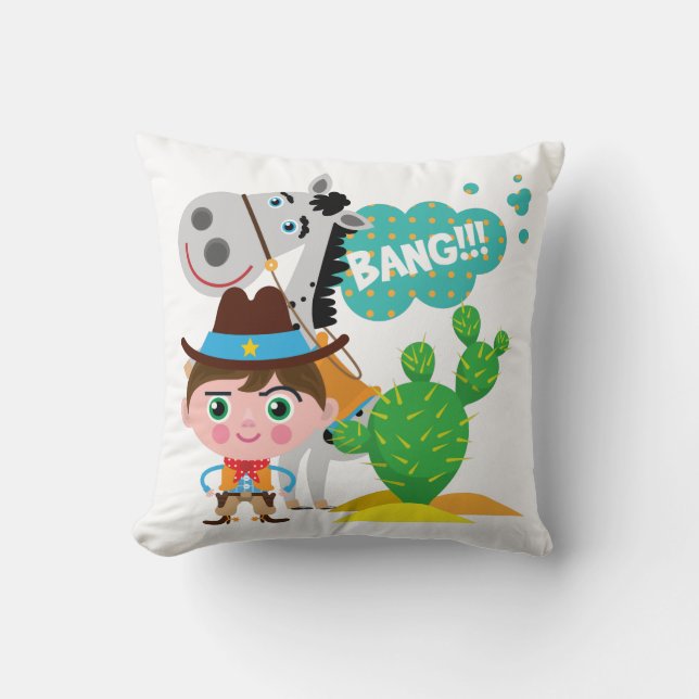 Cowboy and Horse Cushion (Front)