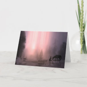 Cowboy and Horse Customisable Christmas Card