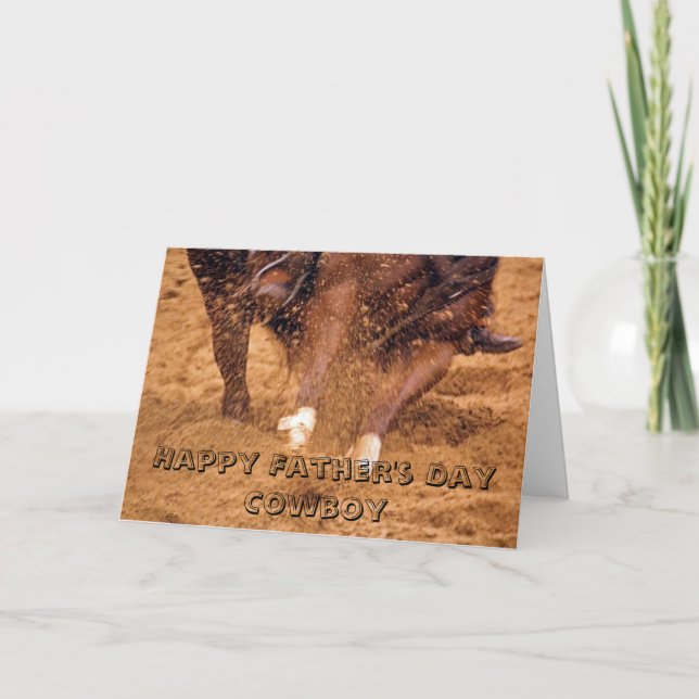 Cowboy and Horse Father's Day Card (Front)