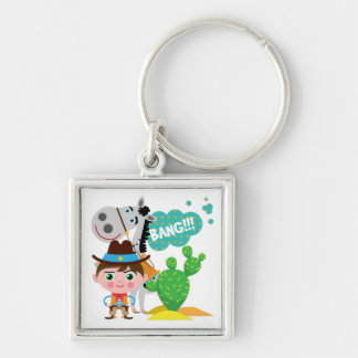Cowboy and Horse Key Ring