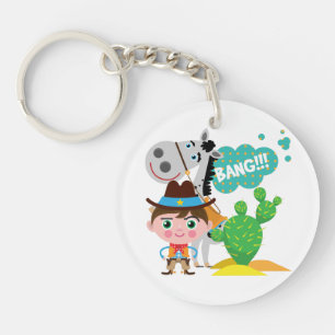 Cowboy and Horse Key Ring