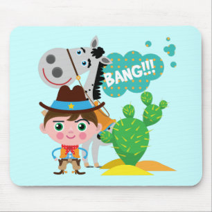 Cowboy and Horse Mouse Mat