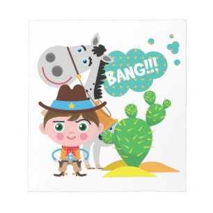 Cowboy and Horse Notepad