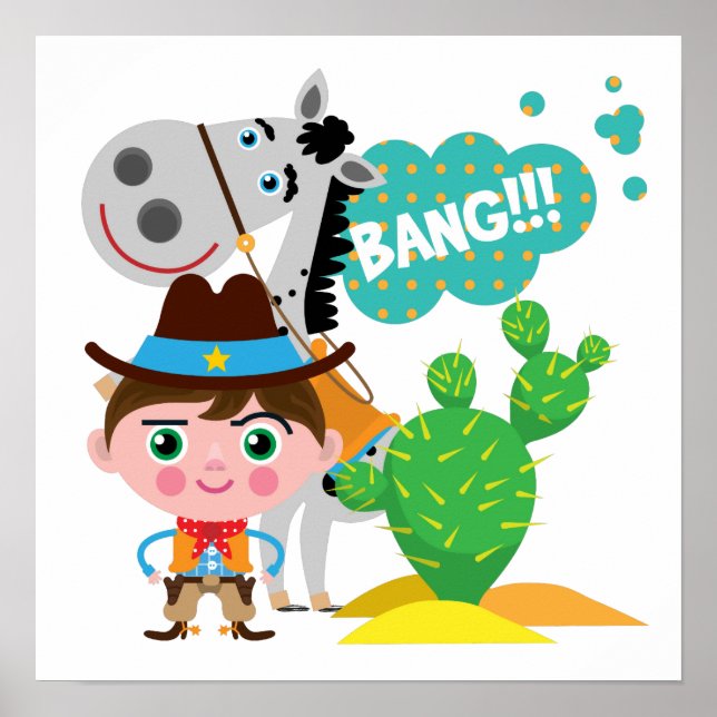 Cowboy and Horse Poster (Front)