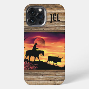 Cowboy And Longhorn Steer Case-Mate iPhone Case