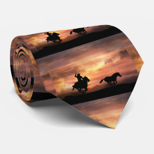 Cowboy and Wild Horse Tie