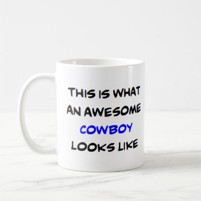 cowboy, awesome coffee mug (Left)