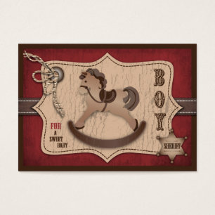 Cowboy Baby Gift Tag
