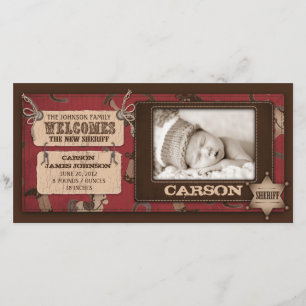 Cowboy Baby Photo Card 2