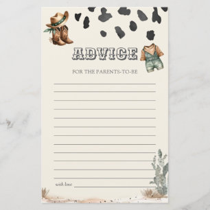 Cowboy Baby Shower Advice for Parents to Be