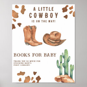 Cowboy baby shower books for baby poster