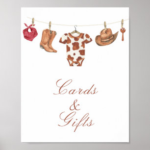 Cowboy baby shower - Cards and Gifts  Poster