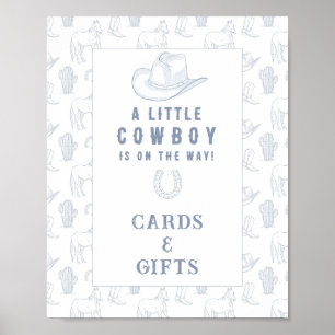 Cowboy baby shower Cards and gifts  Poster
