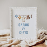 Cowboy Baby Shower Cards and Gifts Sign<br><div class="desc">Show friends and family where to leave their cards and gifts at your baby shower with this cowboy themed sign.</div>