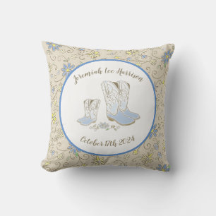 Cowboy Baby Shower Country Western Blue Boy Cushion
