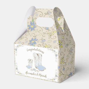 Cowboy Baby Shower Country Western Blue Boy Favour Box