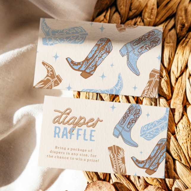 Cowboy Baby Shower Diaper Raffle Cards (Creator Uploaded)