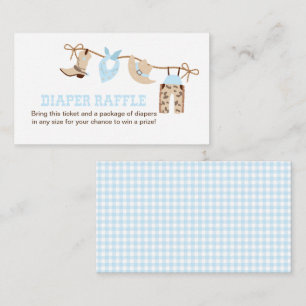 Cowboy Baby Shower Diaper Raffle Enclosure 