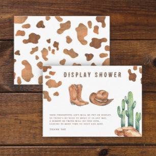 Cowboy Baby shower Display shower Enclosure Card