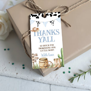 Cowboy Baby Shower Favor Tags